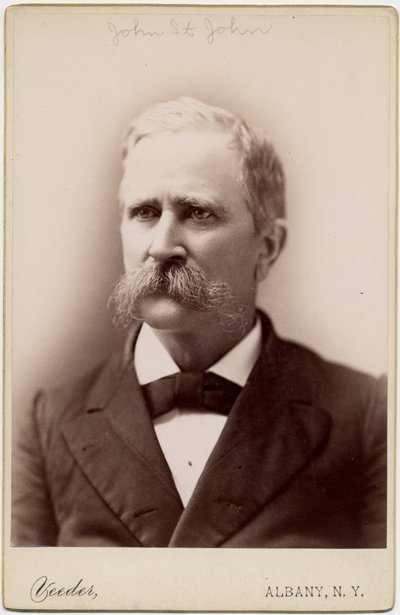 John Pierce St John (1833-1916), amerikanischer Politiker, 8. Gouverneur von Kansas; Foto von Aaron Veeder, Albany, NY von American Photographer